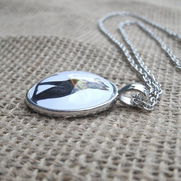 Egyptian Bast Cat  Glass Cabochon Pendant Necklace - Picture 5 of 12